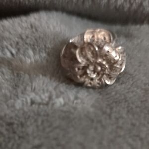 Vtg Elegant Sterling Silver Floral Filagree Ring